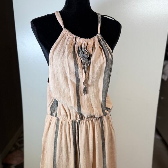 Cloth & Stone Striped Maxi Dress Women’s Size XL Sleeveless Halter Boho Resort - Picture 7 of 16